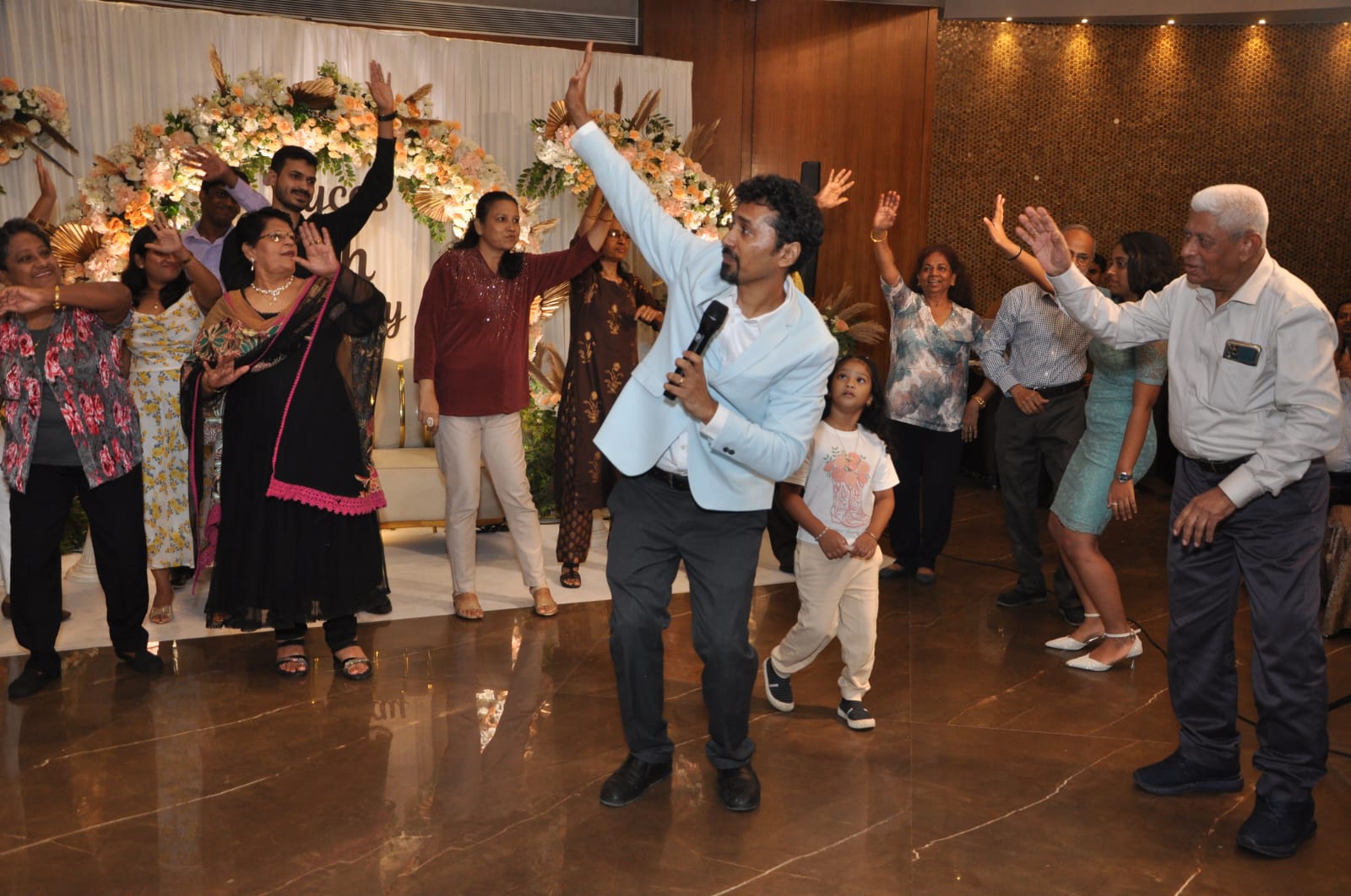 Family toast at celebration